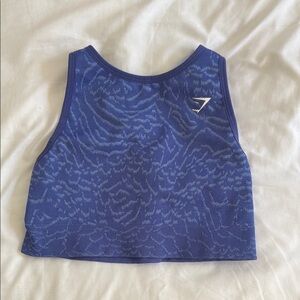 blue/purple patterned gymshark tank